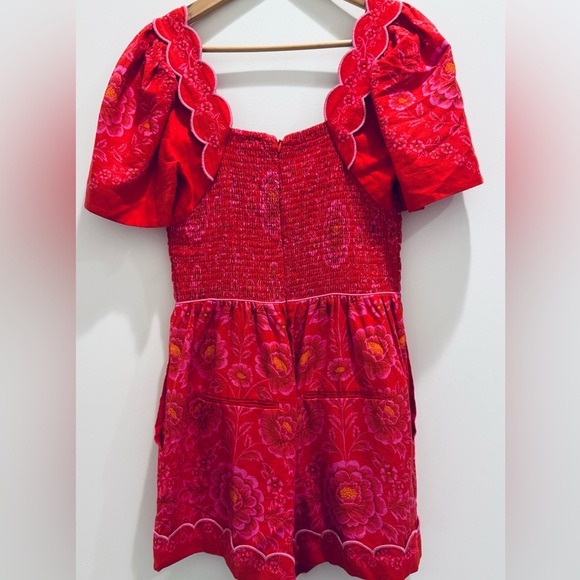 Farm Rio Red Floral Romper - Picture 2 of 6